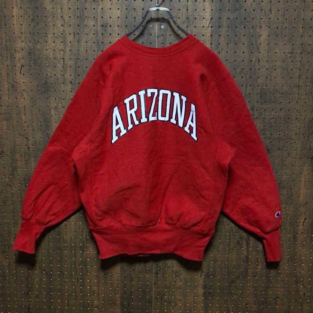 90s USA製 Champion リバースウィーブ スウェット　赤　dh56