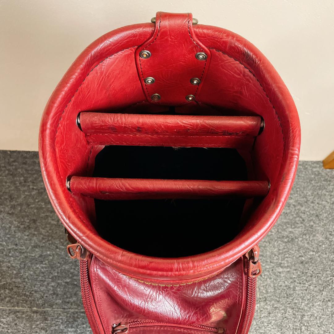 おまけ多数　希少 ダンロップ WINDSOR キャディバッグ レザー　クラシック