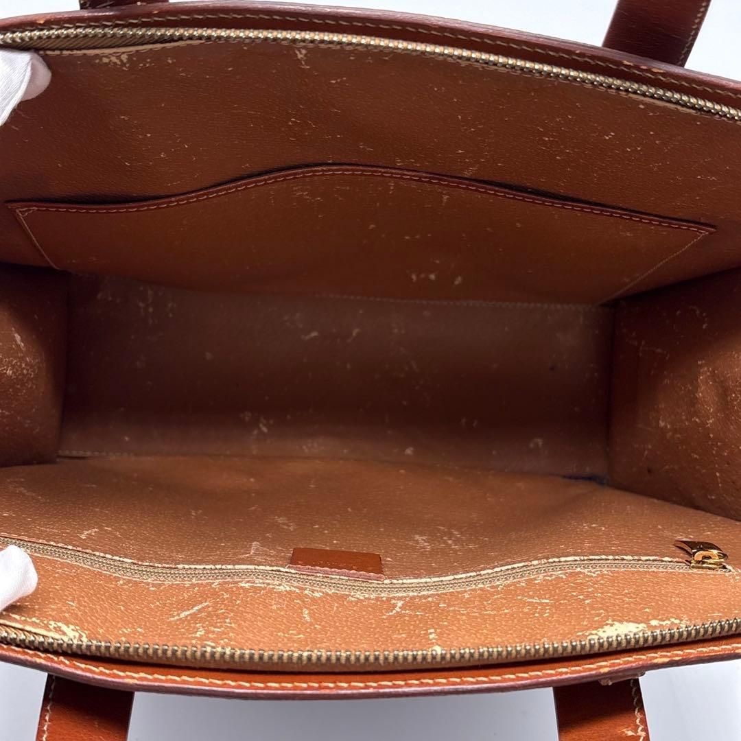 セリーヌ トートバッグ マカダム 舟形 ブラウン