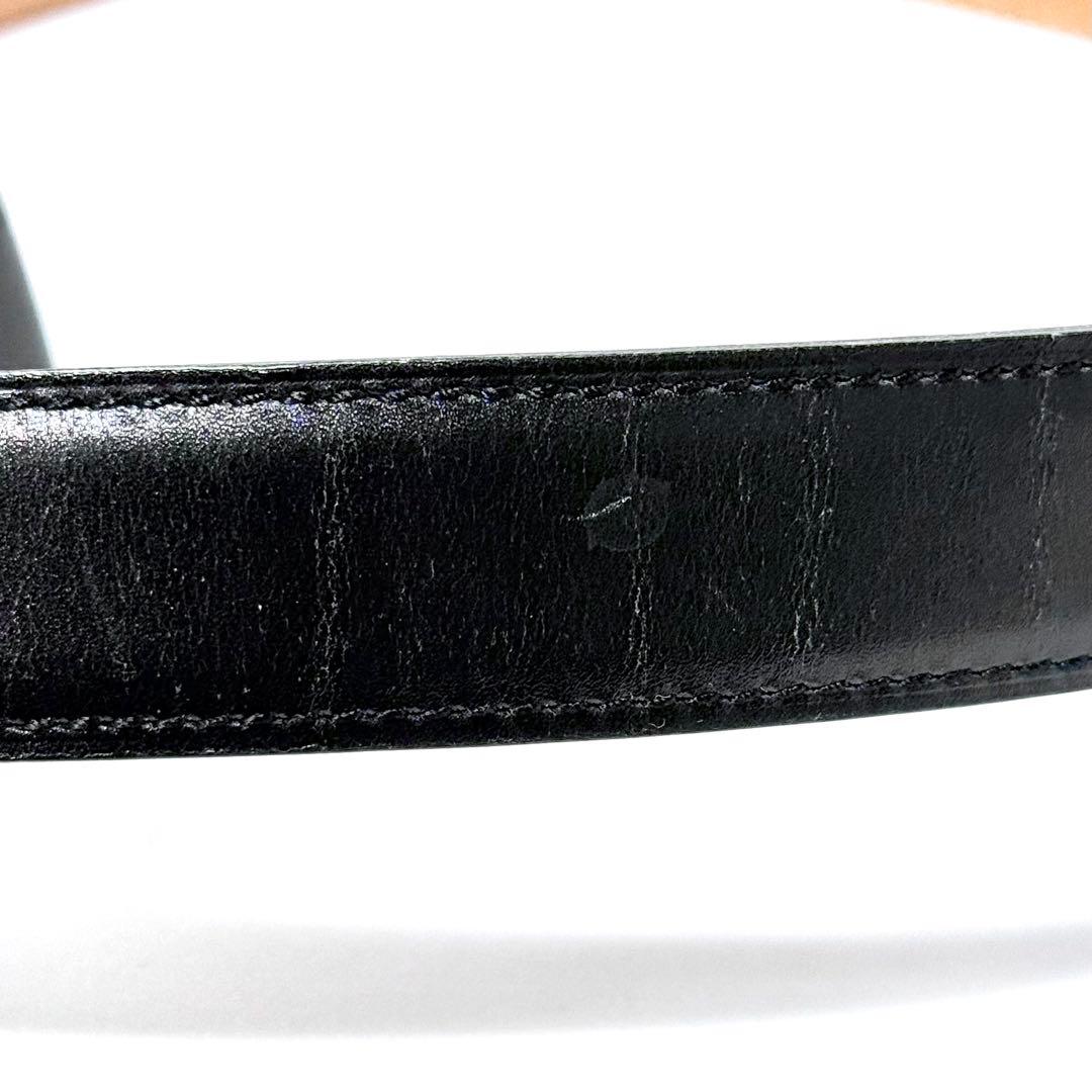 希少 HERMES エルメス マルジェラ期 ベルト シェーヌダンクル レザー 黒