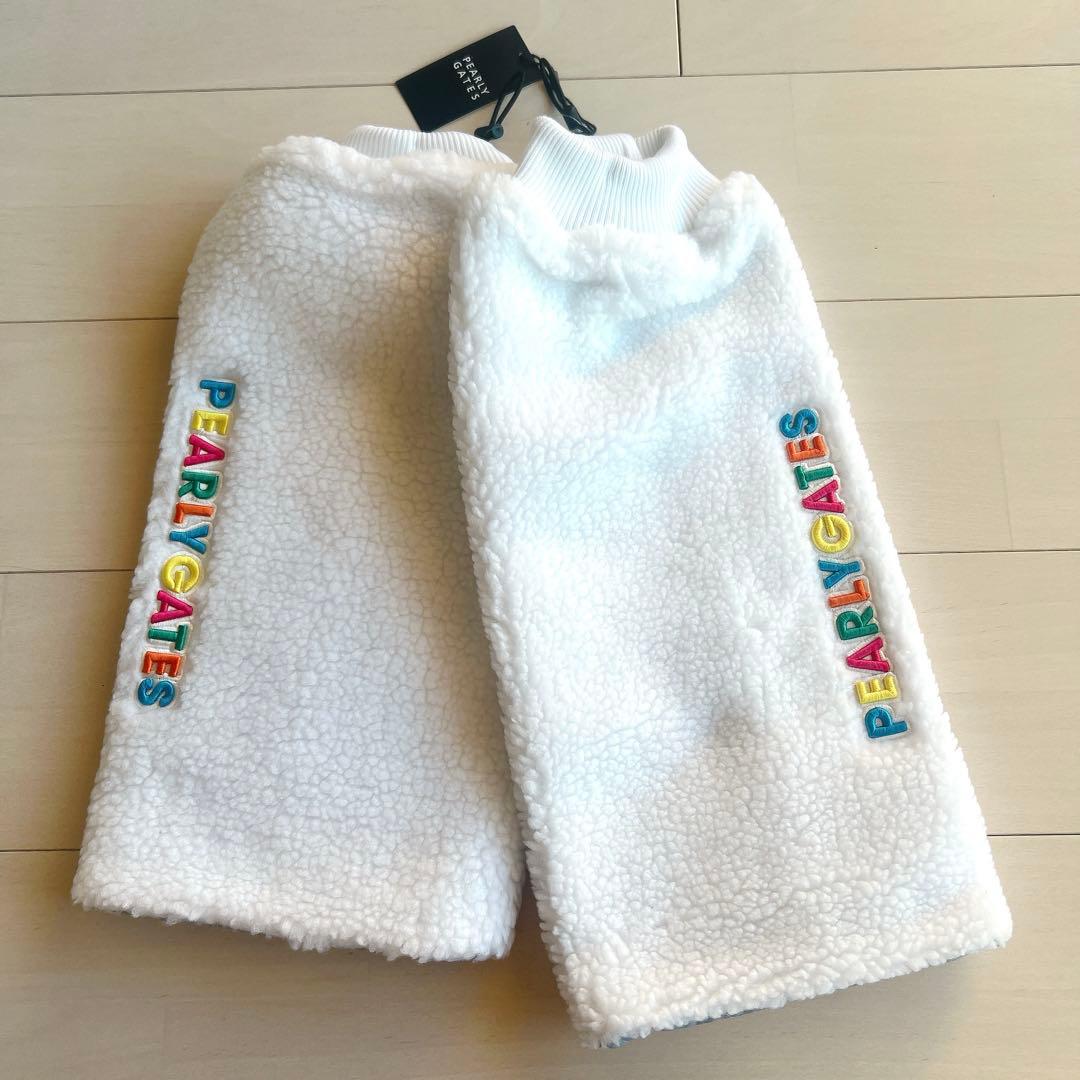未使用品♡パーリーゲイツ♡レディースゴルフボアレッグウォーマー♡防寒ラウンド♡白
