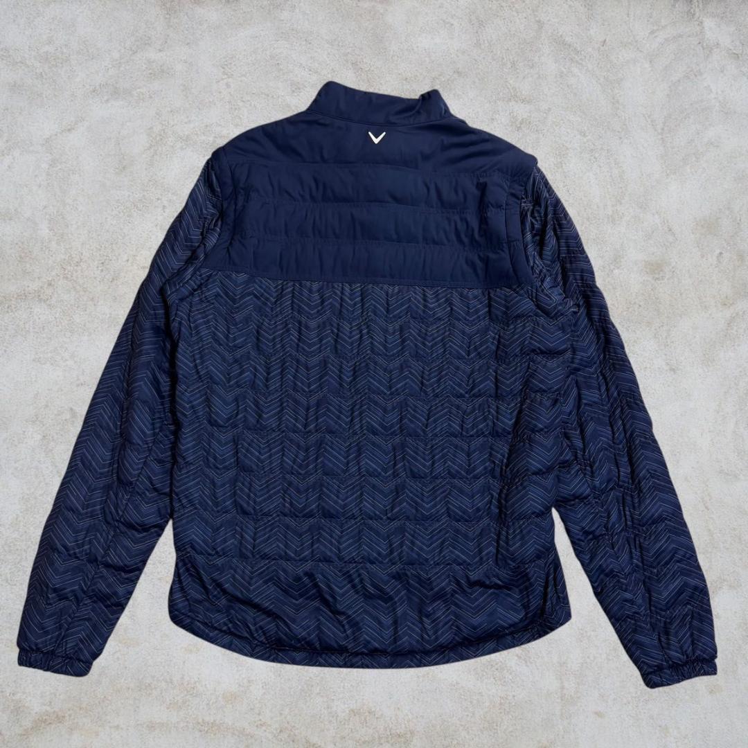 【美品】Callaway ゴルフ 中綿入りスターストレッチブルゾン ネイビー