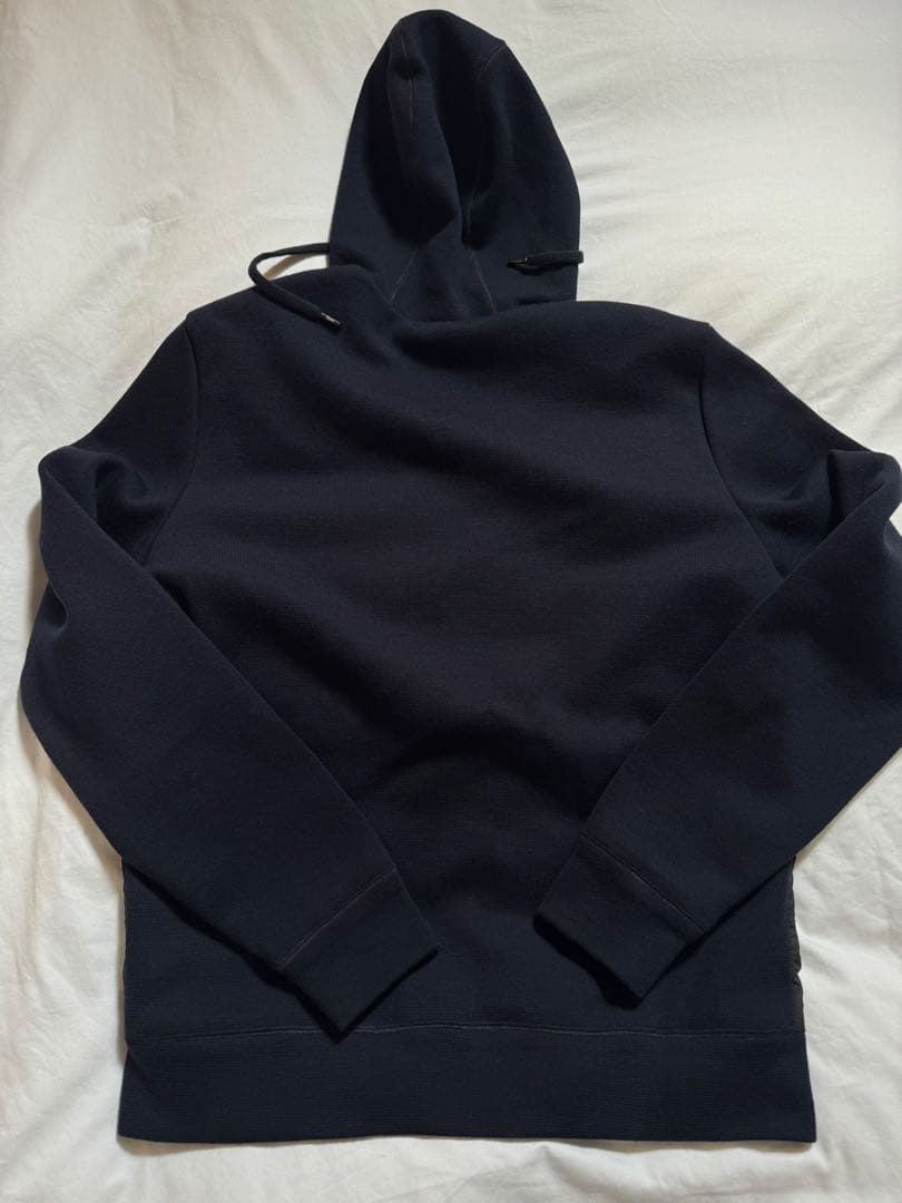 美品　HERNO ヘルノ　ネイビー フード　ダウンジャケット　48