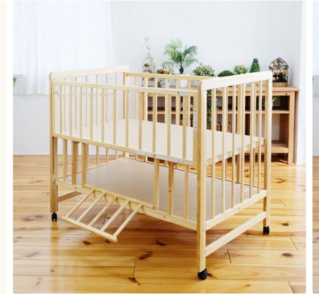 【送料込み】ベビーベッド　ティンバー　ナチュラル