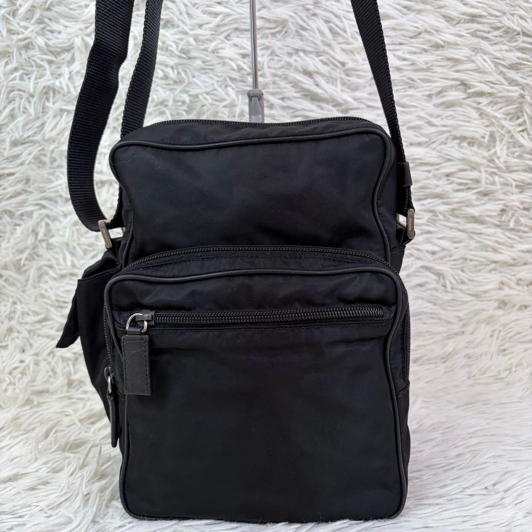 美品✨PRADA プラダ ショルダーバッグ サイドポケット archive 黒