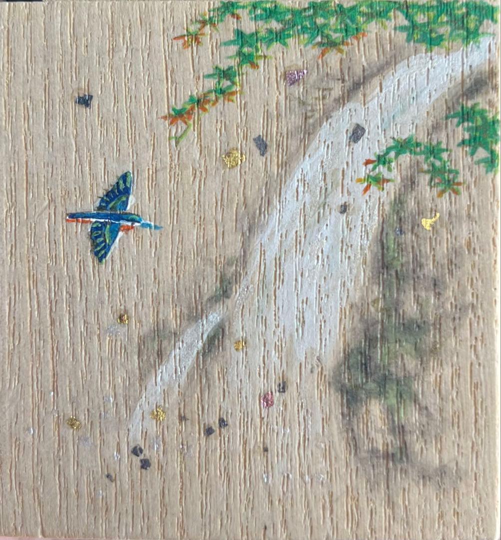 指物師 祥桑軒 川本光春 色紙翡翠 香合 共箱 保証品 茶道具