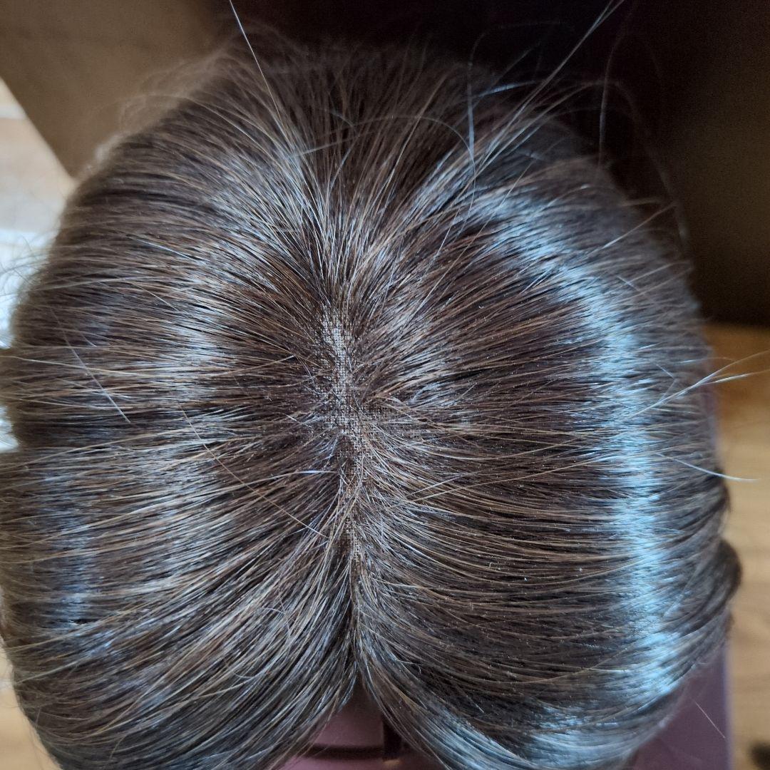 ブラウン ストレートウィッグ 合成繊維