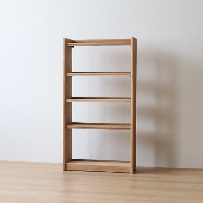 アンティーク 本棚 書棚 無垢材 無塗装 ラワン 古家具 昭和レトロ