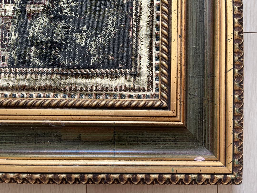 【大判】刺繍絵画 フィレンツェ 大聖堂 風景画 額縁付き インテリア アート