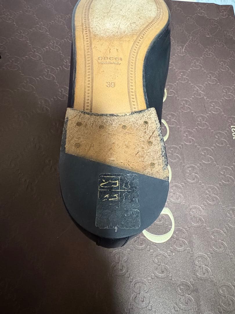 GUCCI ローファー 39ゴールドチェーン