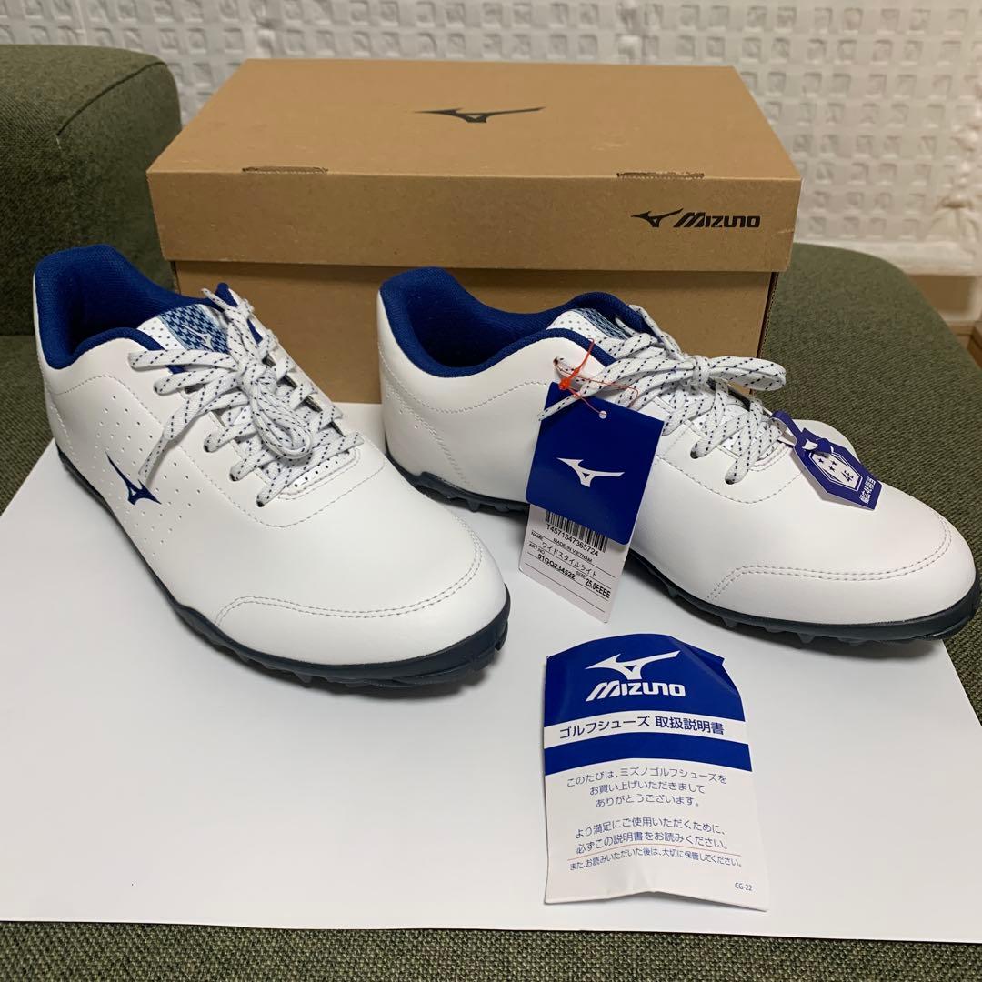 【新品未使用】ミズノ ゴルフシューズ 25㎝ ワイドスタイル ライト 4E 軽量