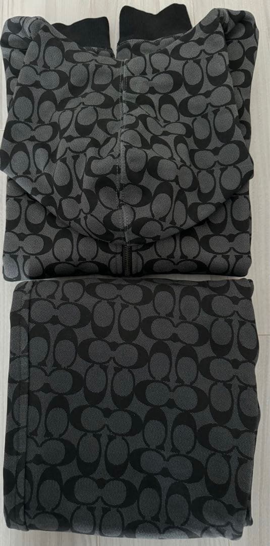 上下　セットアップ　COACH シグネチャー　パーカ　パンツ　Sサイズ