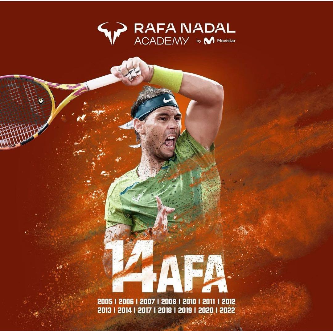 【ナダル】14回目大会制覇 2022全仏最終優勝着用ウェア類一式