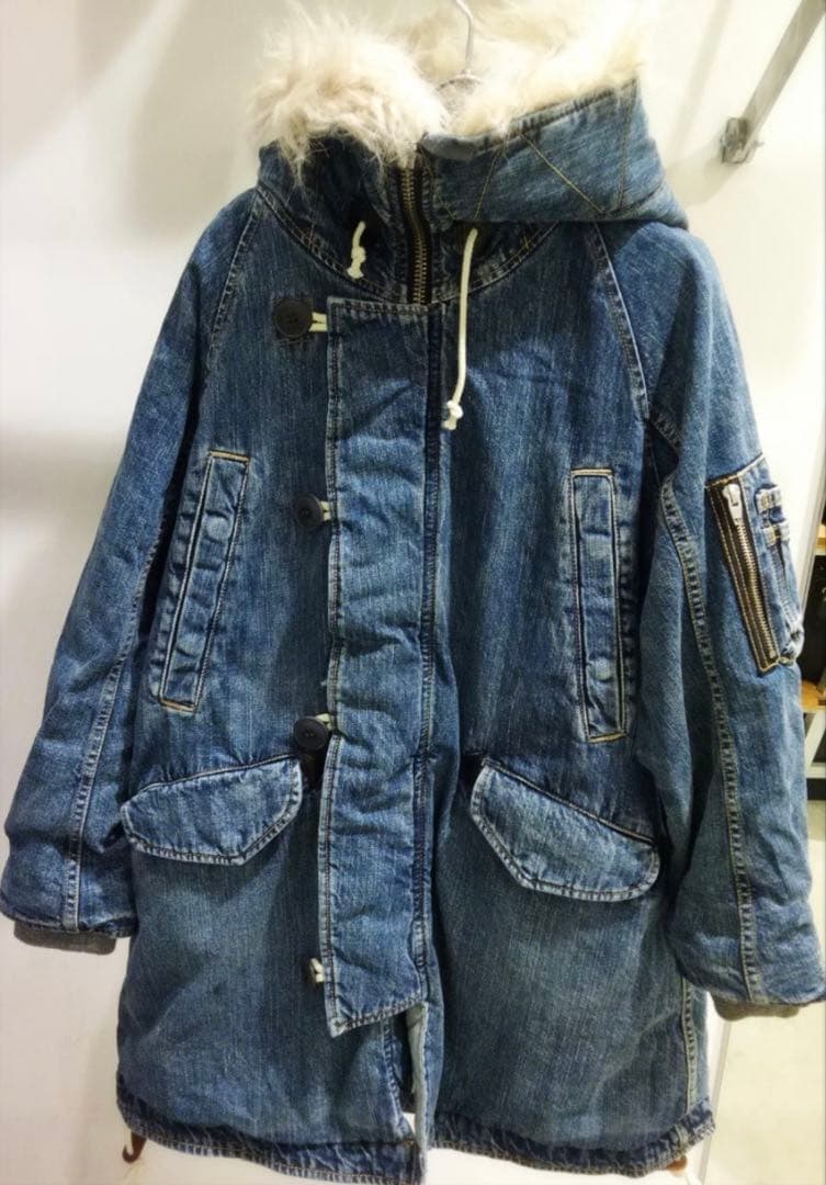 RNA デニムＮ３Ｂ　モッズコート　ライトインディゴブルー　デニムジャケット