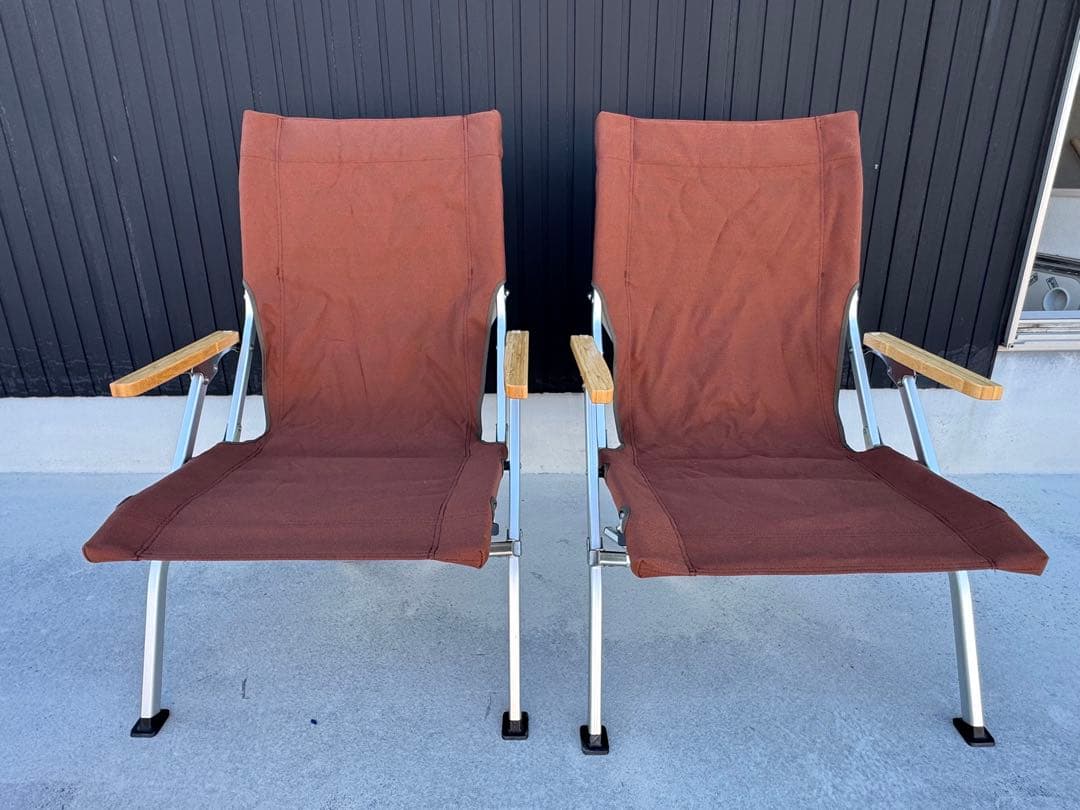 スノーピーク アウトドアチェア ブラウン 収納バッグ付き