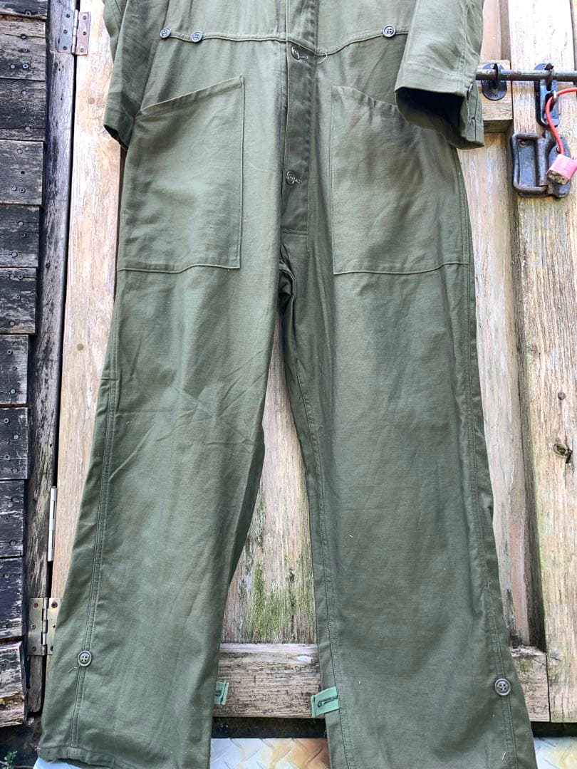 80s ヴィンテージ USA製 米軍放出品 カバーオール ツナギ アメリカ 古着