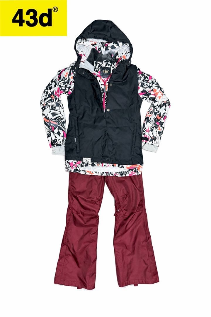 43degrees スノーボードウェア上下セット レディース