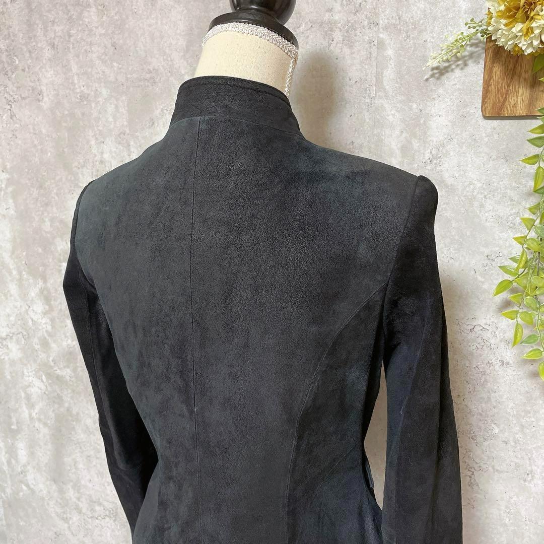 【Otto】オットー レザージャケット 豚革 本革 スタンドネック 黒 ボタン