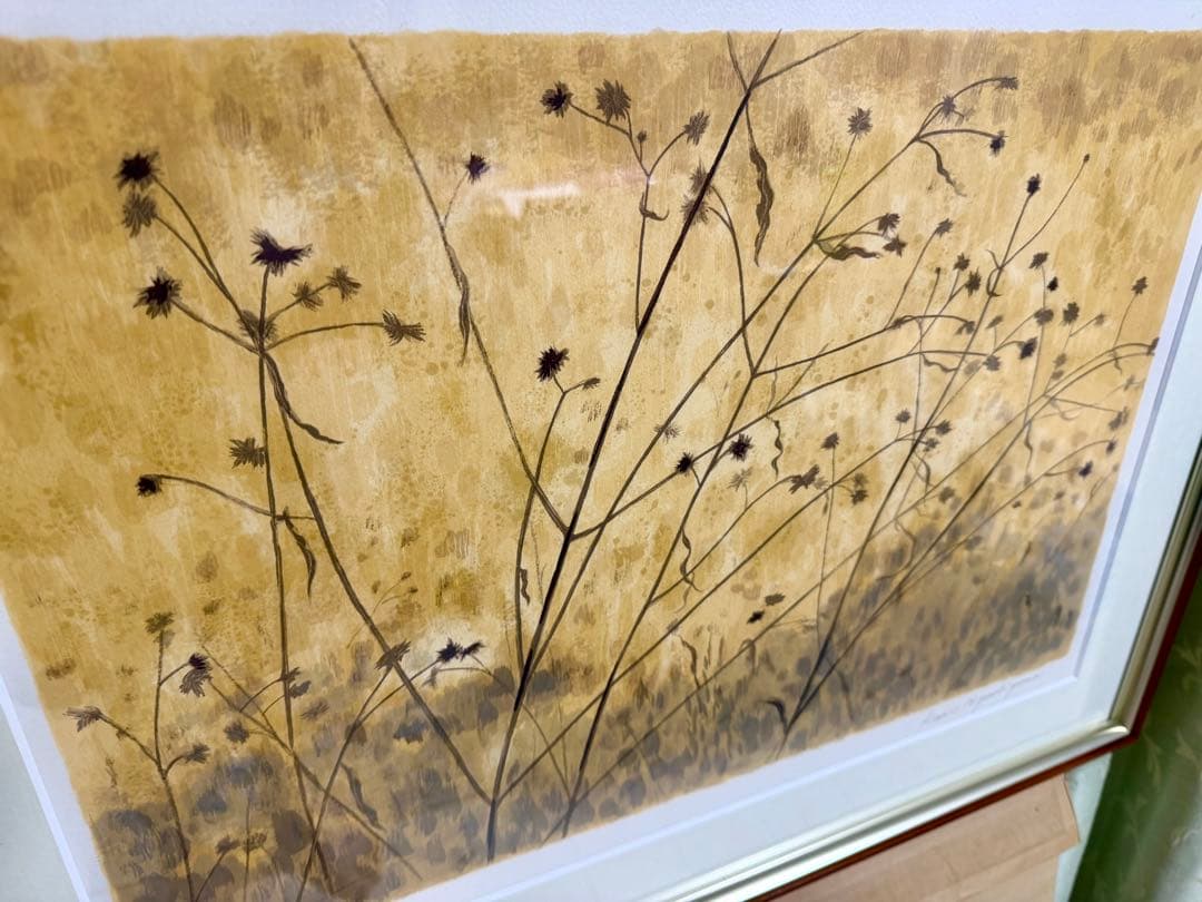 【貴重作品！】 東山魁夷 枯野 リトグラフ 直筆サイン　限定15部 額装 絵画