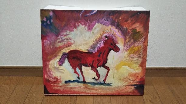赤兎馬  油絵   【送料無料】