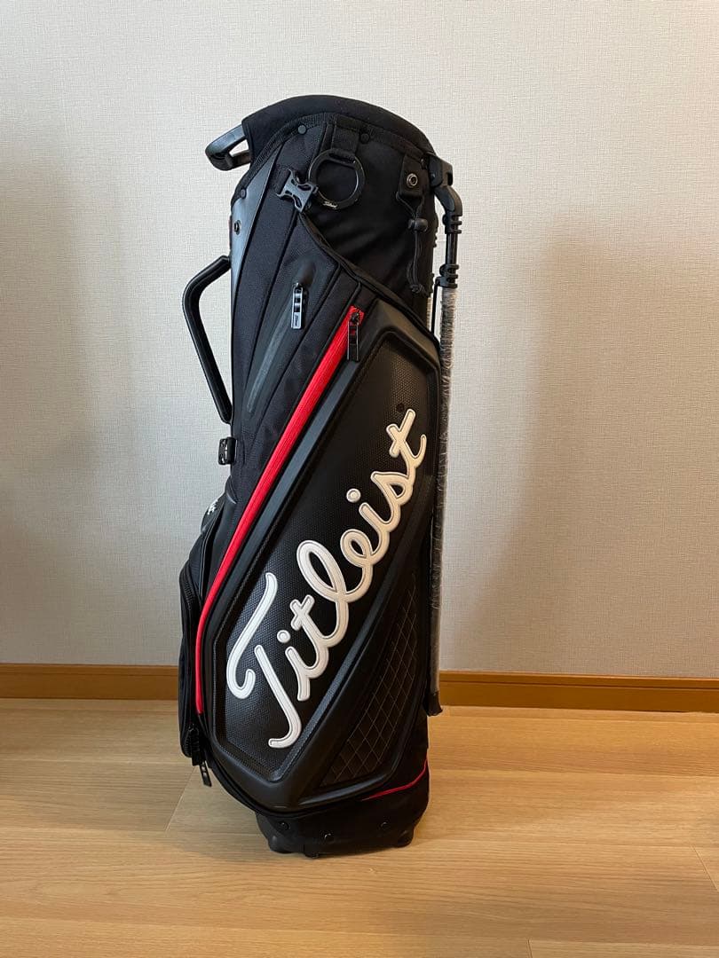 【希少】Titleist キャディバッグ ジェットブラック/レッド　プレミアム