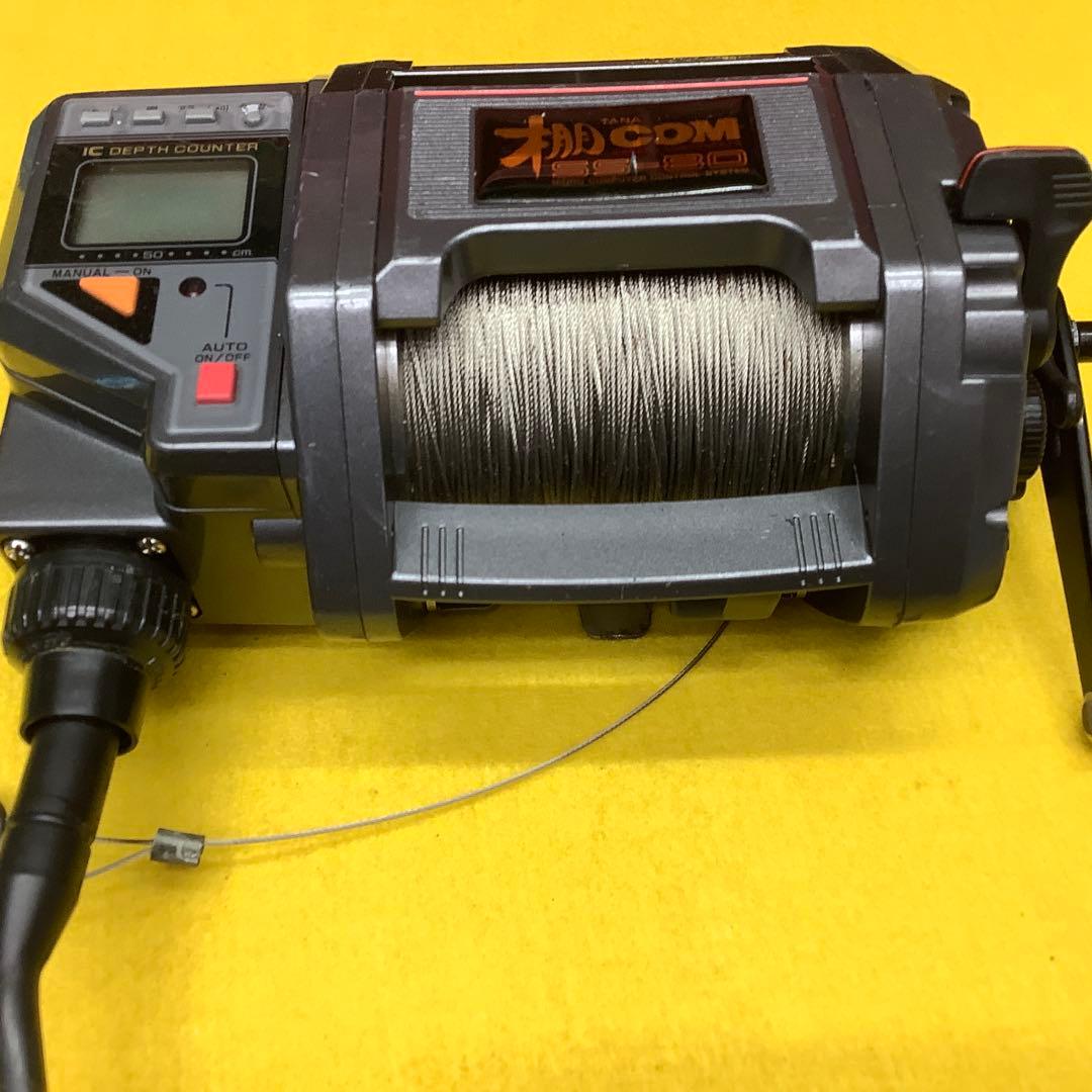 Daiwa 棚COM SSー80 電動リール 動作品 ワイヤー巻いてあります。
