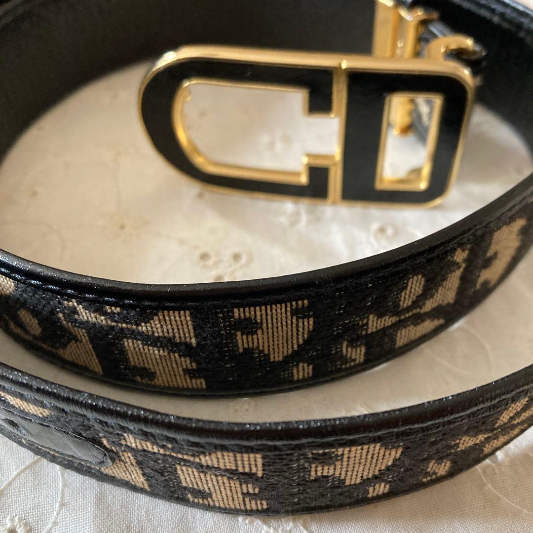 【美品】Christian Dior ベルトレディース トロッター柄