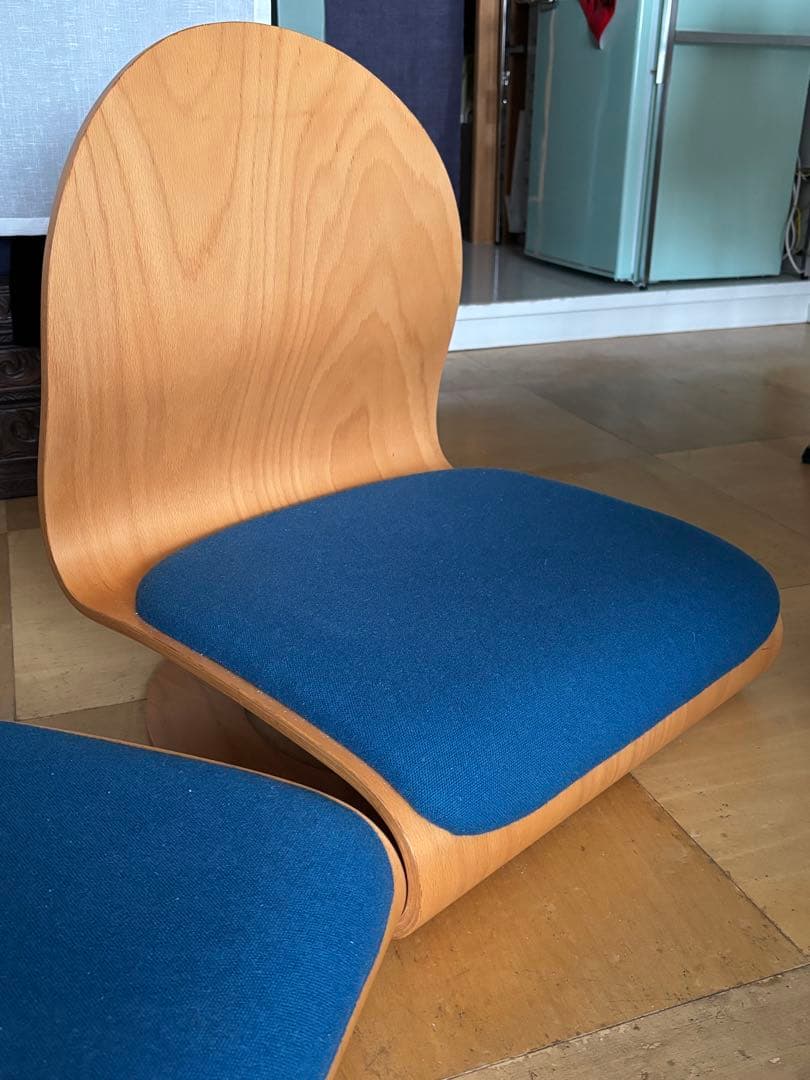 Verner Panton タタミチェア（青）二脚目