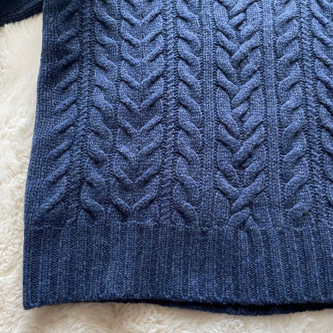 希少/超美品　ポロラルフローレン　M アンゴラ　ケーブルニット　ショール　ヘチマ