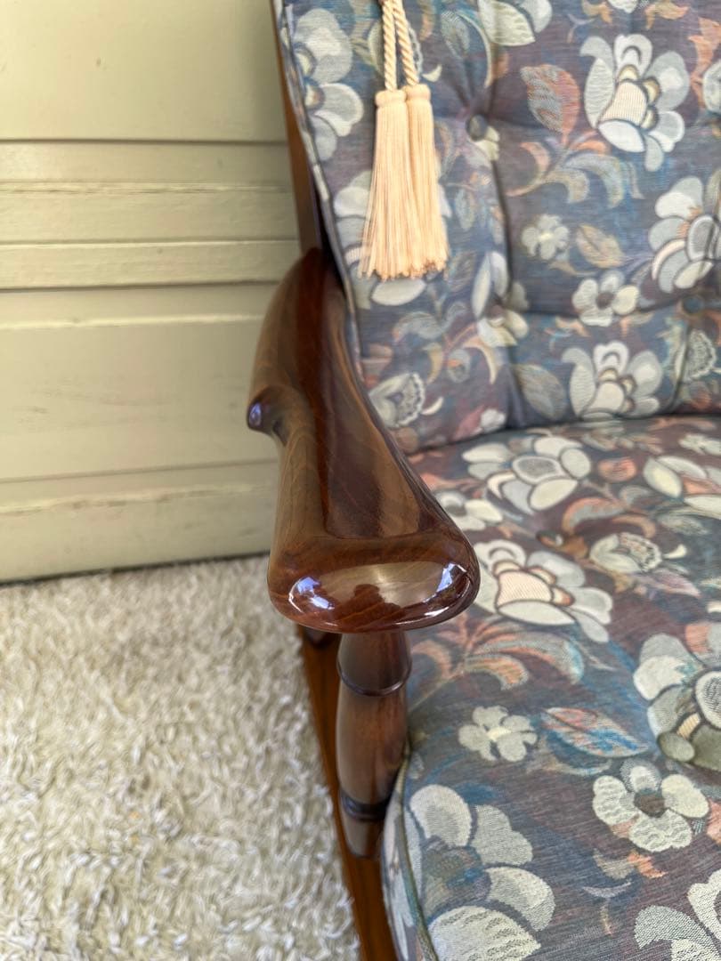 カリモク家具 コロニアル WC47ソファ 肘掛椅子 平織布張②