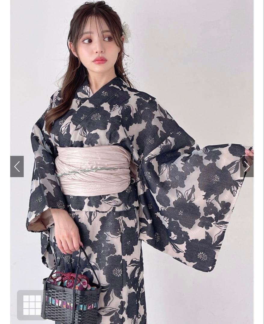 グレイル　GRL3点セット2Wayオーガンジー花柄セパレート浴衣　※本日発送可！