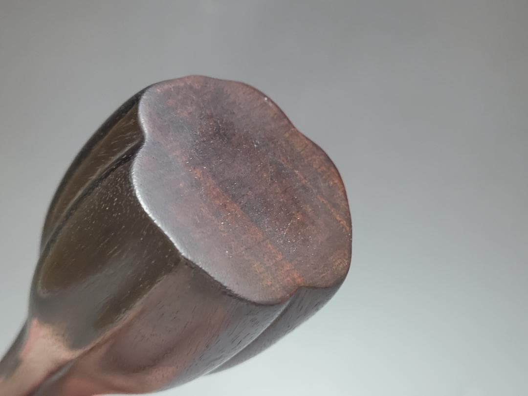 紫 檀造 一輪挿し 花瓶 明清時代 高さ約12cm