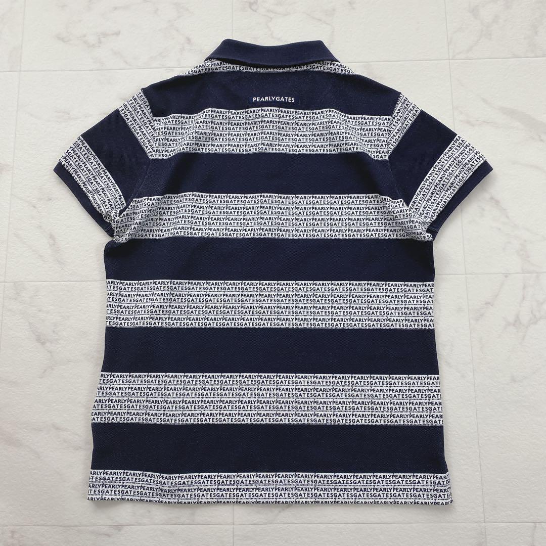 パーリーゲイツ 2021年モデル ボーダーロゴ ポロシャツ 刺繍　ゴルフウェア