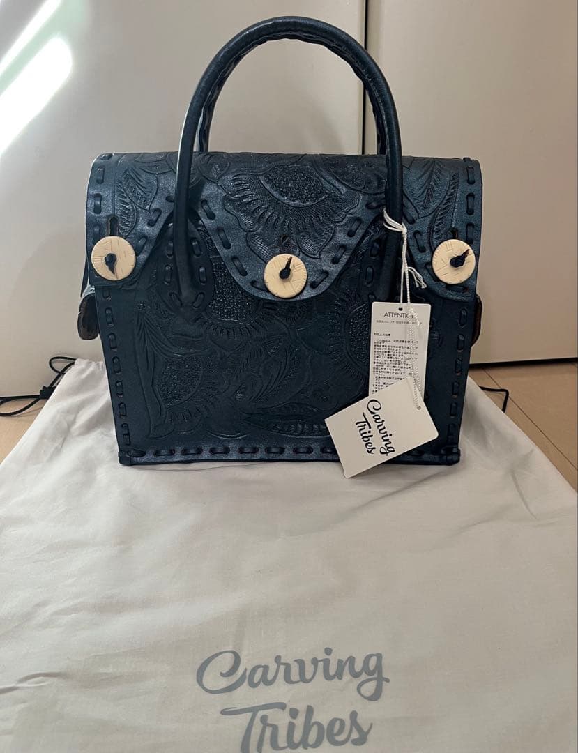 【新品未使用タグ付き】グレースコンチネンタル　S ネイビー　ハンドバッグ