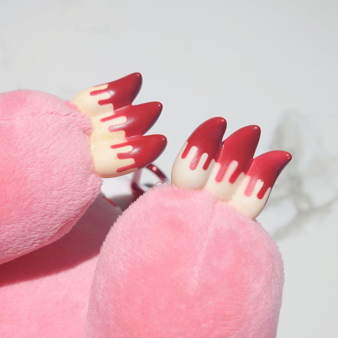 ♩*様 チャックスGP SL脱グル〜ミ〜咬筋力じまんポーチ ぬいぐるみ 【ピンク