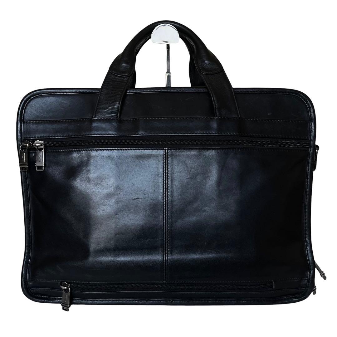 【美品】TUMI 96130D4 オールレザー 2WAY ビジネスバッグ 黒