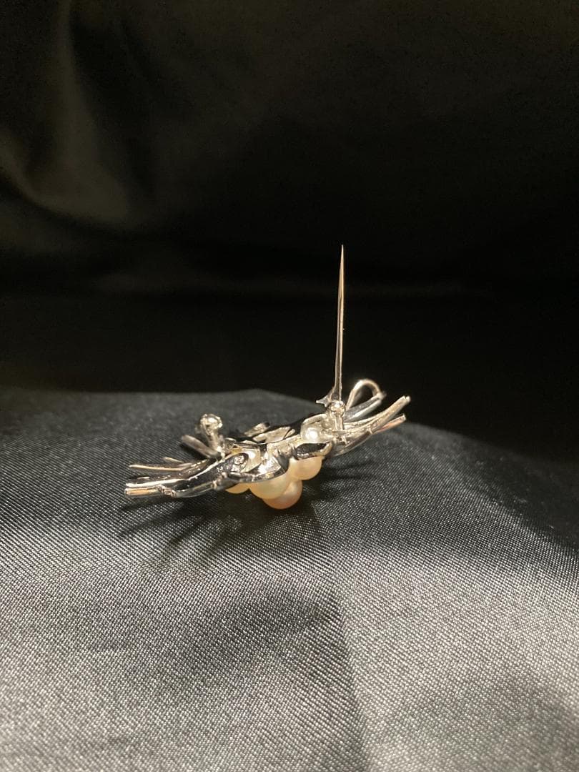 MIKIMOTO ミキモト ブローチ パール 7粒 7珠 925 皇室御用達