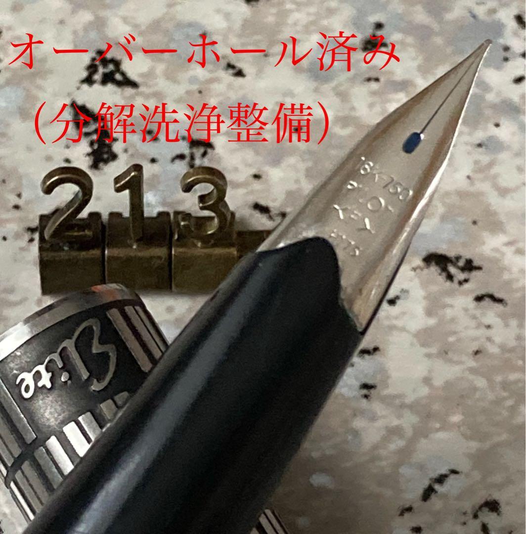 #213 オーバーホール済み 万年筆 PILOT 半格子 Elite 18k