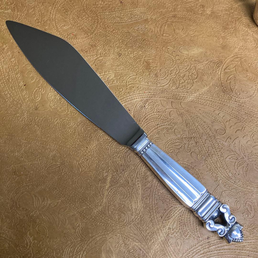 【E 】純銀 ケーキナイフ エコーン【訳あり】