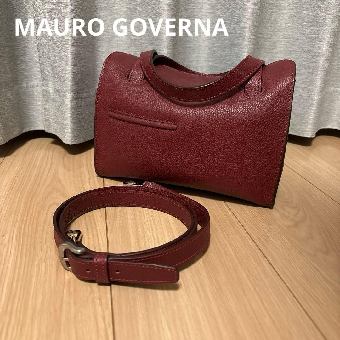 MAURO GOVERNA レザー 2WAY バッグ レッド