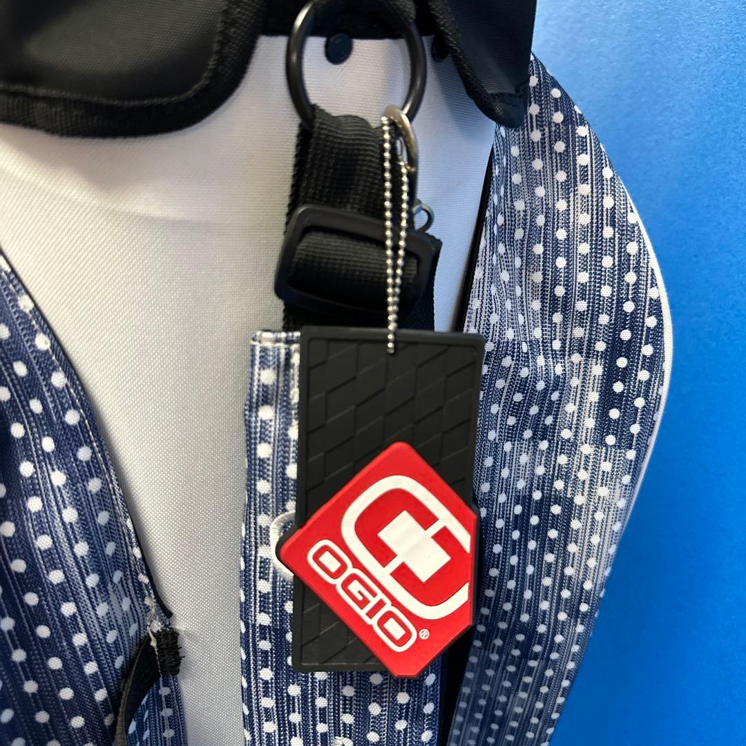 OGIO ゴルフバッグ ネイビー・ホワイト・ドット15分割セパレート