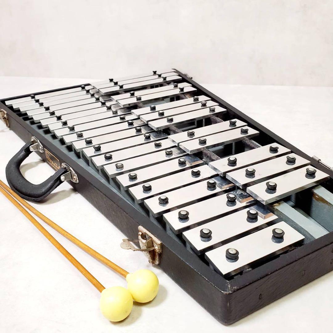 Saito サイトウ グロッケン 鉄琴 32鍵 ハードケース マレット付