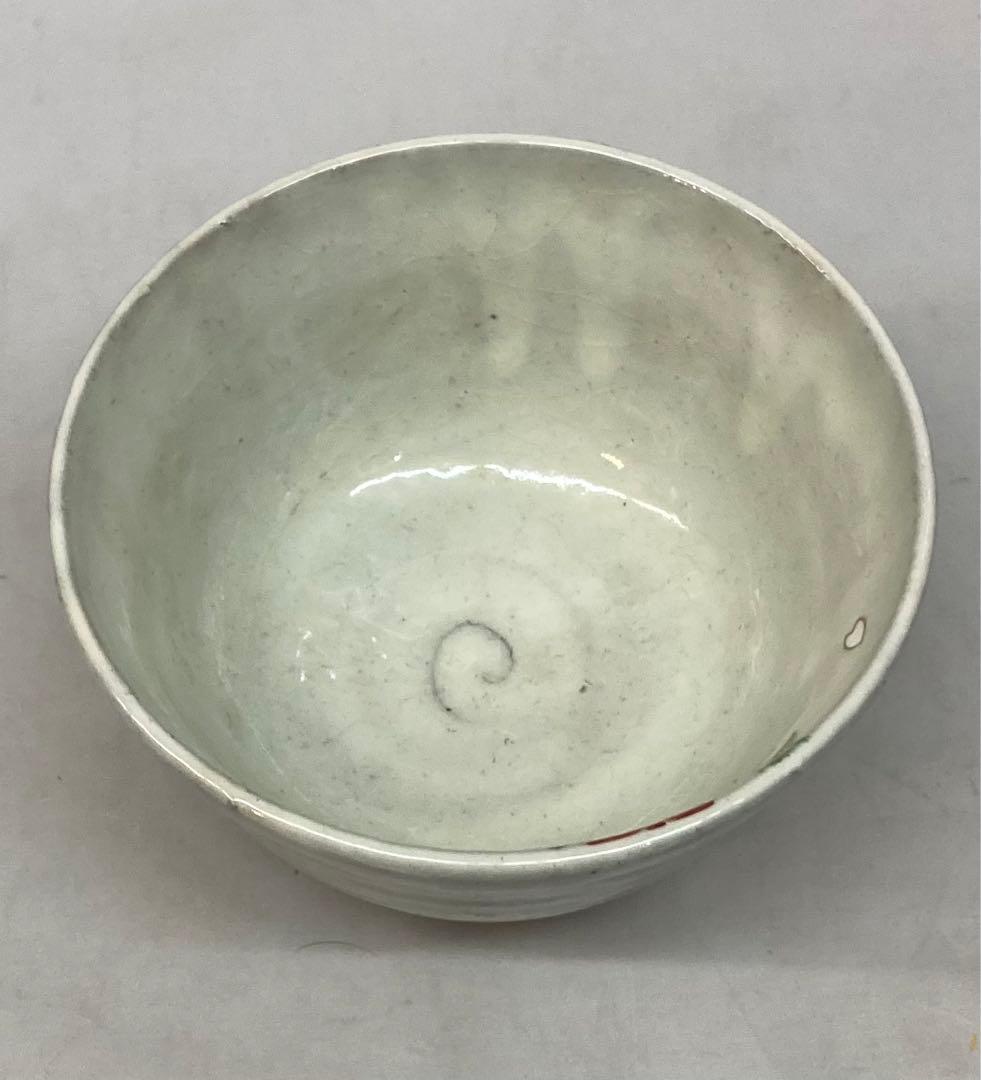 B202b  「雲錦流水 茶碗」京泉作　共布共箱　京東山　日吉窯　桜・紅葉・流水