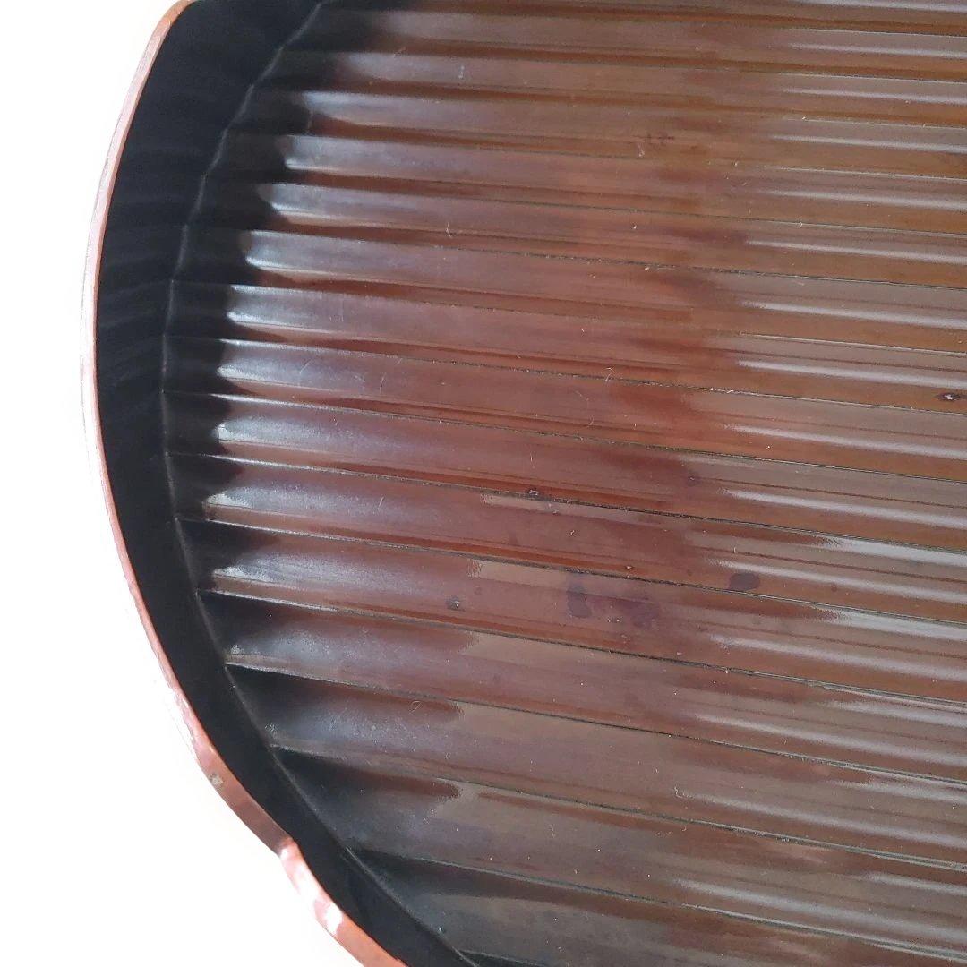 値下げ　花形盆　真塗　木製　茶道具　約29cm