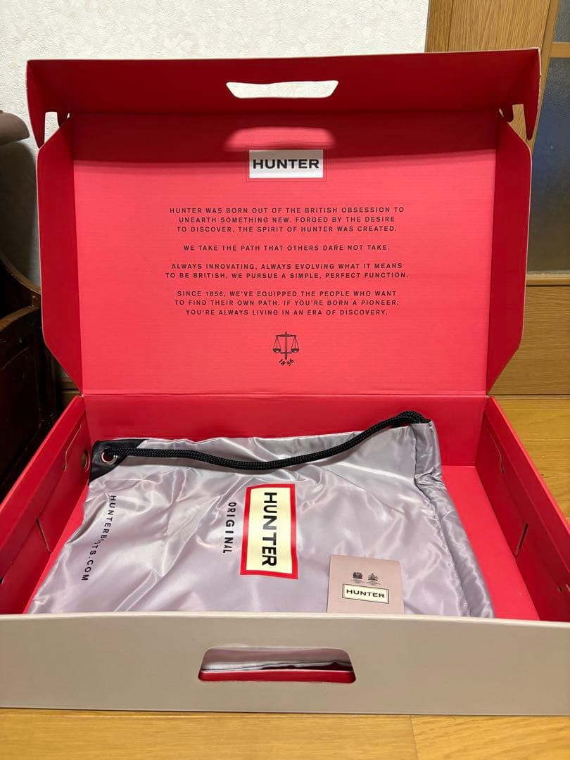 【極美品】HUNTER ロングブーツ ブラック 23~23.5 ナップサック&箱