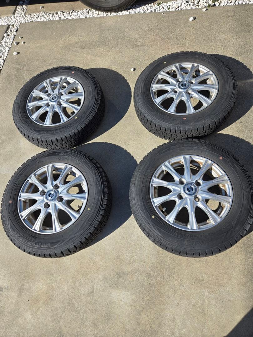 145/80R13 スタッドレス 4本 ダンロップ アルミホイール付き