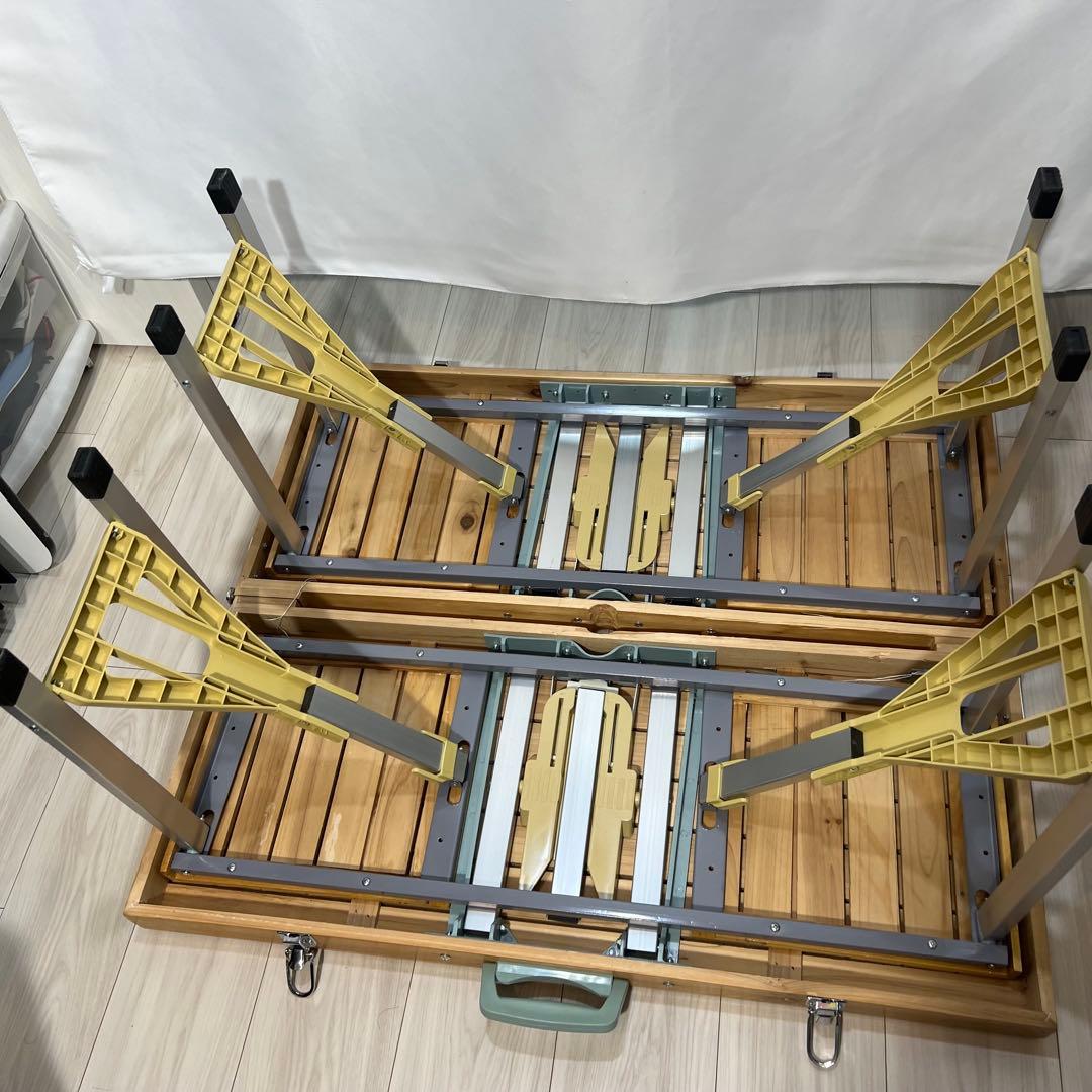 木製 折り畳み ピクニック　テーブルセット 椅子一体型　BBQ アウトドア