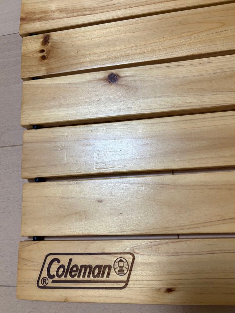 Coleman ナチュラルウッドロールテーブル120