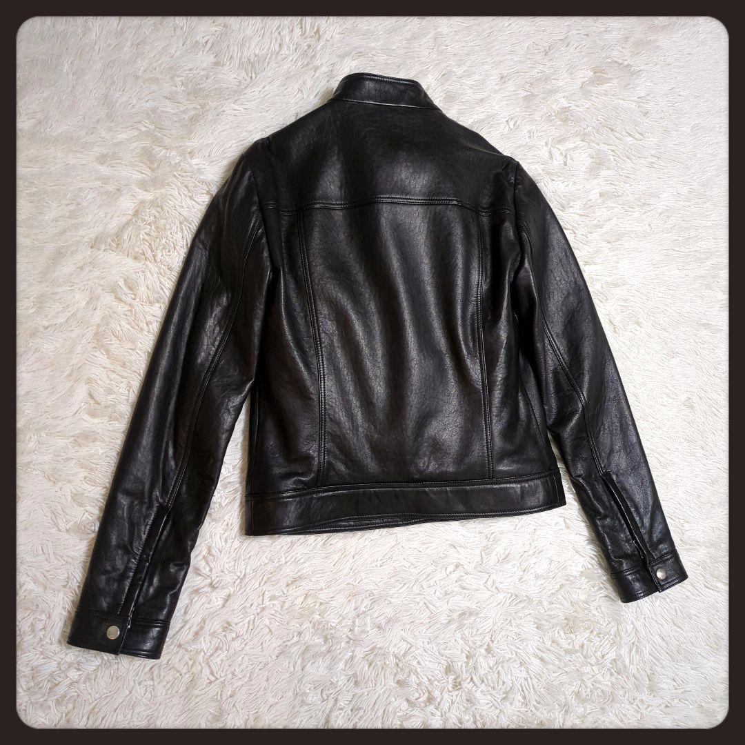 【入手困難・美品】グッチ☆レザージャケット ラムレザー LL ブラック×レッド