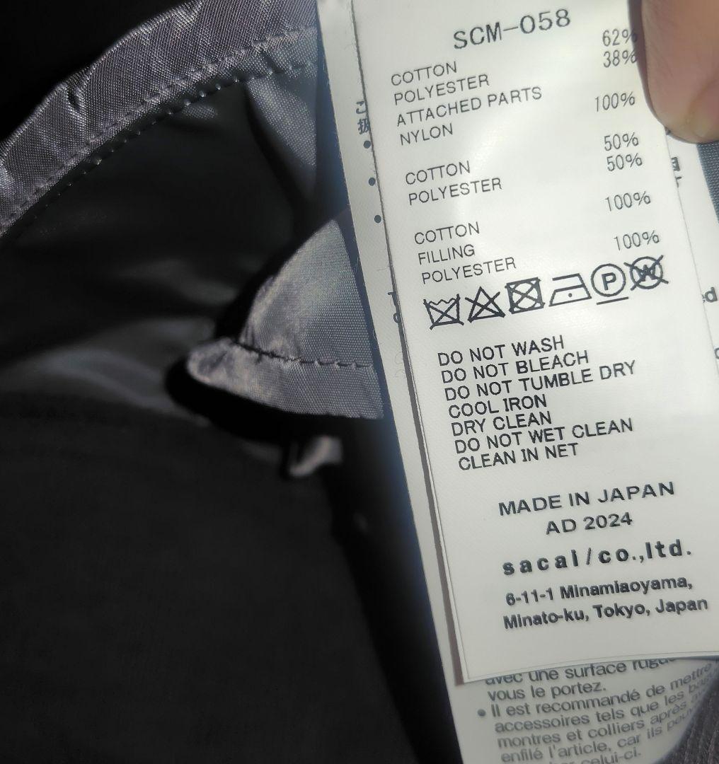 sacai SCM-058 サイズ1(S〜M)